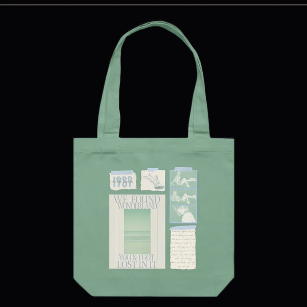 Taylor Swift 1989 TV We Found Wonderland Green 1989 Tote Bag New in Plastic NEW